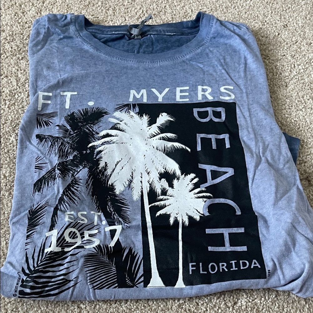 Blue Ft. Myers Beach Graphic T-Shirt